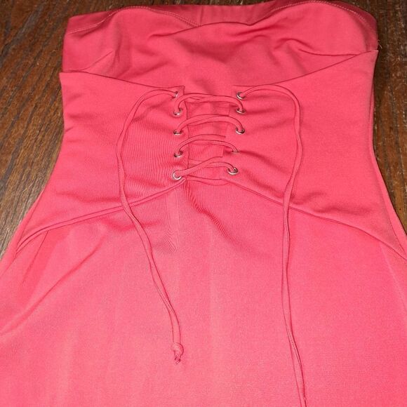 Small G by Guess Red Sleeveless Corset Top Mini Dress - Picture 3 of 4
